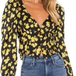 Elisa cropped blouse in Marigold